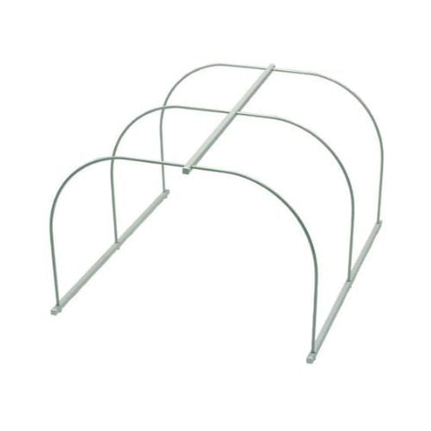 Blanket Support/ Bed Cradle Folds is made from metal and powder coated.