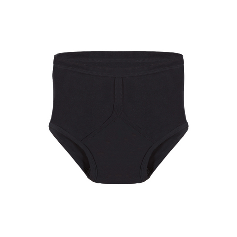 Men's Y-Front Absorbent Plus Brief Black