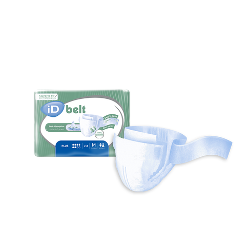 iD Expert Belt Plus Adult Belted Briefs Medium – Pack of 14