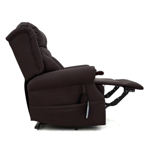 The aurora recliner fully extended, allowing users to relax comfortably in the AURORA orthopedic chair.