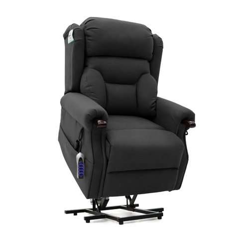 Anthracite AURORA recliner in sit-to-stand motion showing ease of transition