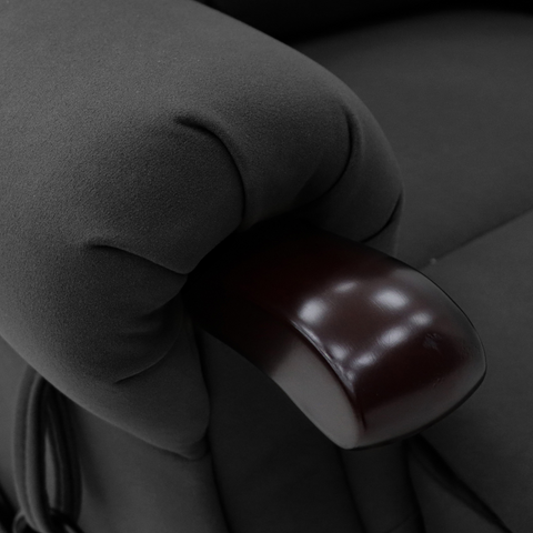 Timber knuckle armrest grip designed for extra support when standing up.