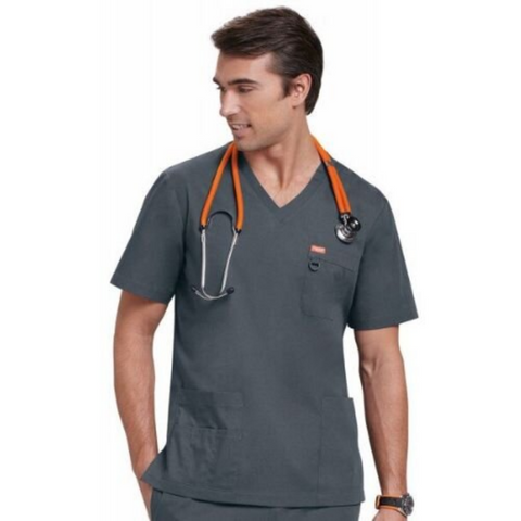Charcoal Unisex Scrub Top