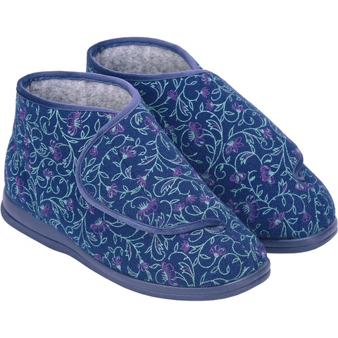 Cosyfeet Holly Slipper Midnight Floral