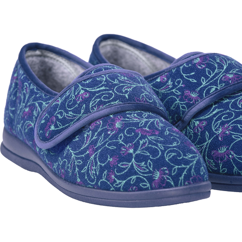 Cosyfeet Holly Slipper Midnight Floral
