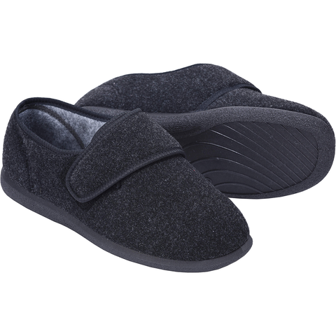 Cosyfeet Richie Slipper Charcoal