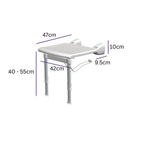 Foldable Shower Chair with Extendible Legs