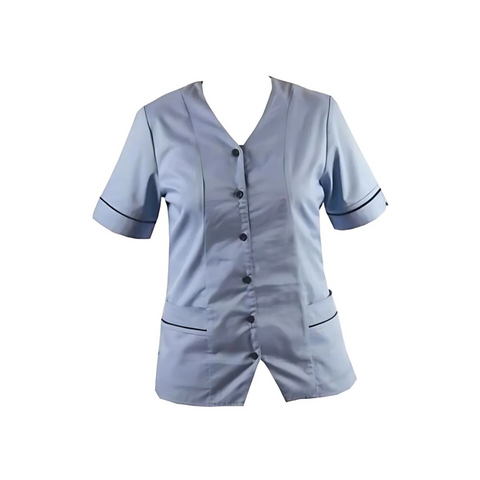 Homecare Sky Blue Navy V Neck Tunic
