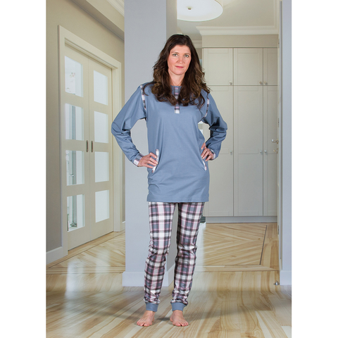 Long Jumpsuit for Women Checked