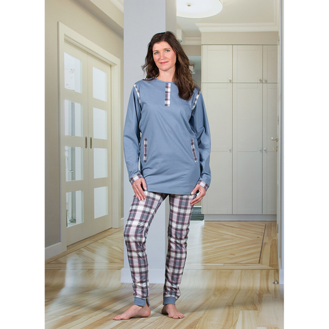 Long Jumpsuit for Women Checked