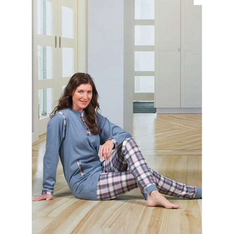 Long Jumpsuit for Women Checked
