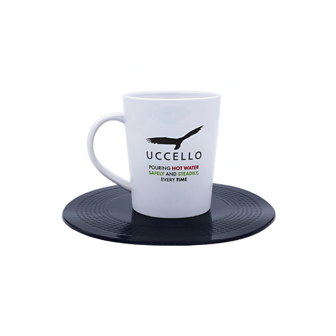 The uccello grip mat is used on both wet and dry surfaces for cups, plates, glasses and bowls to keep them secure and in position. It is designed for those with reduced mobilty or weakness to help in the kitchen.