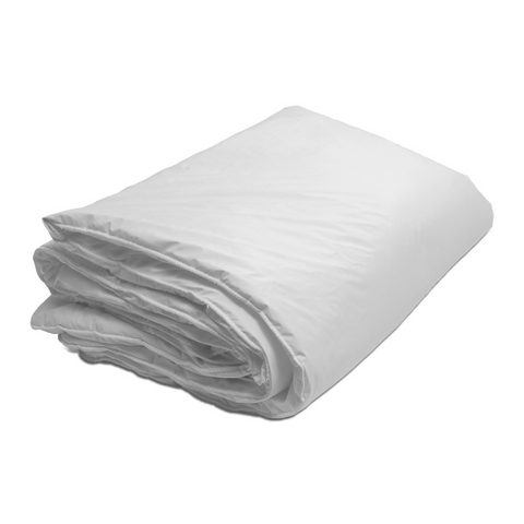 Double bed made with flame-retardant, latex-free duvet resistant to MRSA, ideal for care homes and healthcare settings.