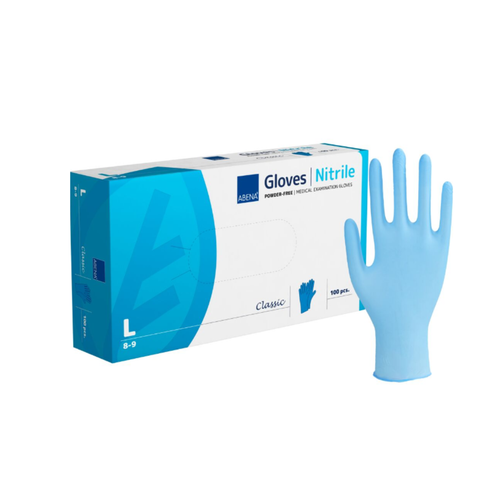 Abena Nitrile Blue Gloves Large - Pack of 100