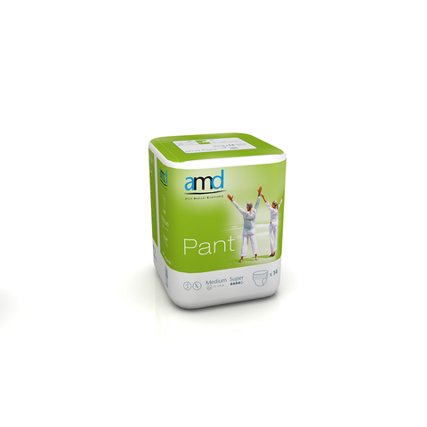 AMD Incontinence Pants - Medium size providing effective absorbency and comfort for active users.