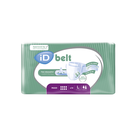 iD Expert Belt Maxi Adult Belted Briefs - Pack of 14