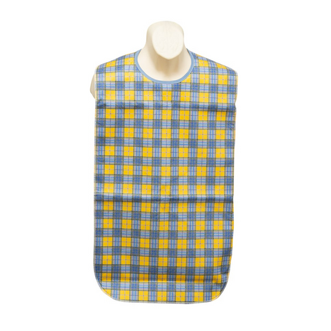 Long Patient Apron – Yellow Patterned Clothing Protector
