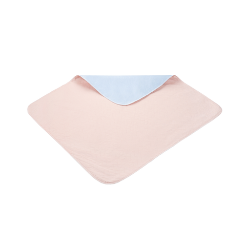 A soft, absorbent bed pad designed to protect bedding from spills or leaks. The pad features a quilted surface and a waterproof non slip polyester backing for added protection. It is designed to fit on a mattress, providing comfort and keeping the bed dry