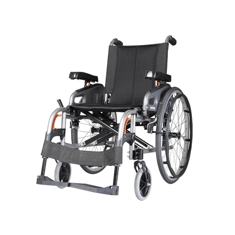 Featuring the adjustable backrest angle for personalized support and flip-back, height-adjustable armrests for added flexibility and ease of transfers.