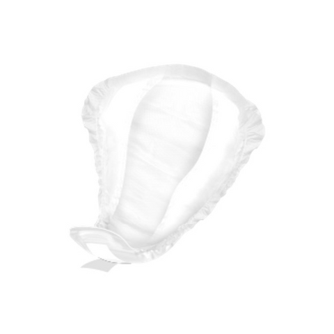 Close-up Mens pad, featuring anatomically shaped design for a comfortable fit, 100% breathable material, anti-odour protection, and Aloe Vera for enhanced skin protection.