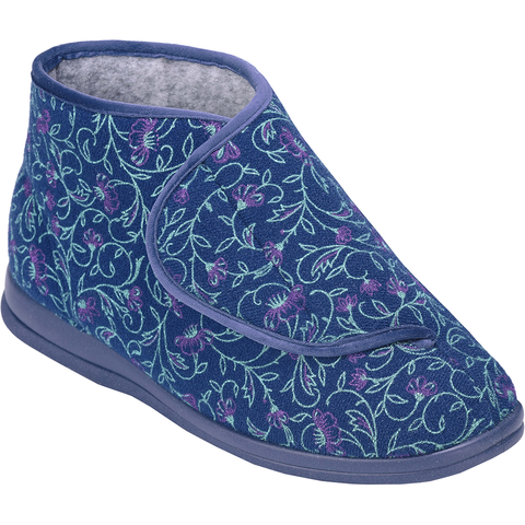 Cosyfeet Holly Slipper Midnight Floral