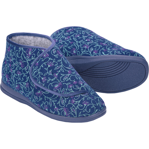 Cosyfeet Holly Slipper Midnight Floral