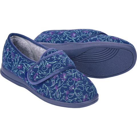 Cosyfeet Holly Slipper Midnight Floral