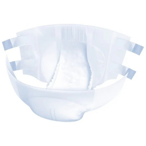 iD Expert Slip Maxi Prime adult diaper showcasing its resealable tabs, elasticated waist, soft cotton-feel material, and anti-leak cuffs designed for a comfortable, secure fit and maximum absorption
