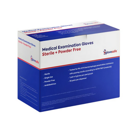  Sterile Nitrile Examination Gloves are medical examination gloves which are sterile and powder free.