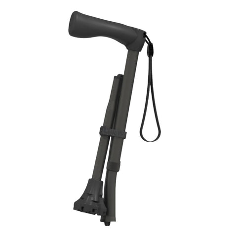 Image showing how easy and compactable the go stick is. It can be easily tranported when folded.