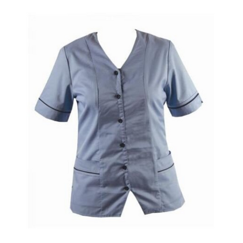Homecare Sky Blue Navy V Neck Tunic