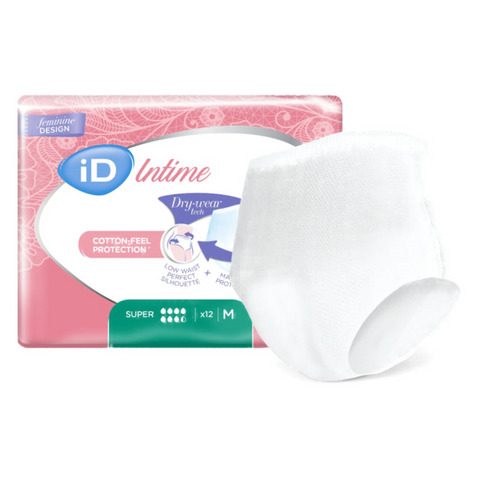iD Intime Pants - Super iD Intime Super pants offer discreet protection with a 40% thinner design, providing ultimate comfort and up to 10 hours of odor control.