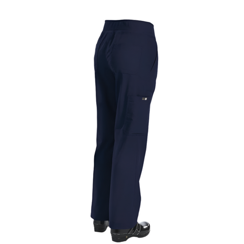 Koi Classics Morgan Scrub Trousers - Navy side view.