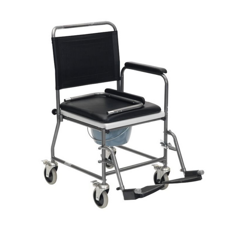 Mobile Commode with Footrest