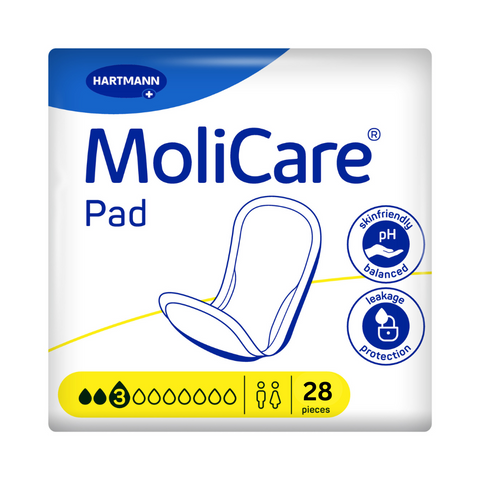 Our unisex incontinence pads are absorbent pads, that can be used easily and discreetly. A small, simple and quick incontinence solution on the go for light to moderate bladder weakness. 