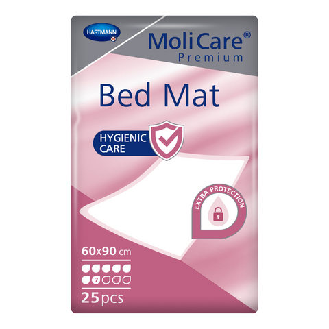 MoliCare Premium Bed Mat 7 Drops provides reliable and hygienic protection against liquid leaks, keeping your bed and surfaces safe and dry.