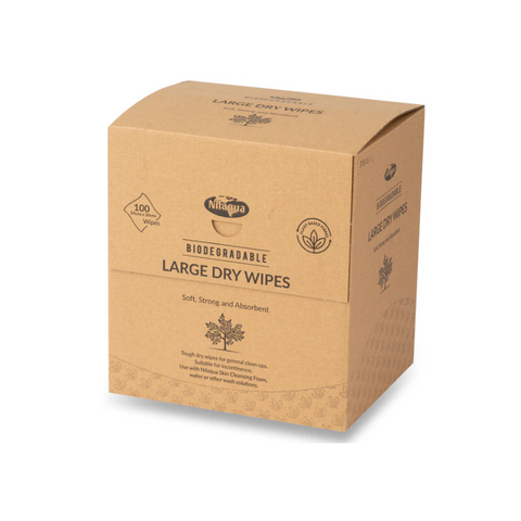 Nilaqua 100% Biodegradable Plastic Free Large Dry Wipes