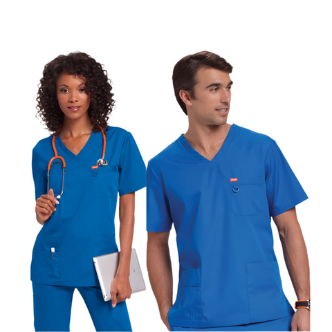 Orange Standard Balboa Scrub Top - Royal in size XL.