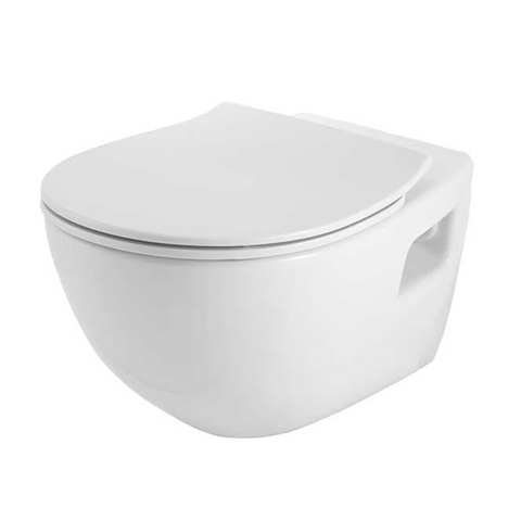 The pressalit chilli soft close and removable lift for easy hygienic cleaning. This is an image of the toilet seat fitted onto a toilet.