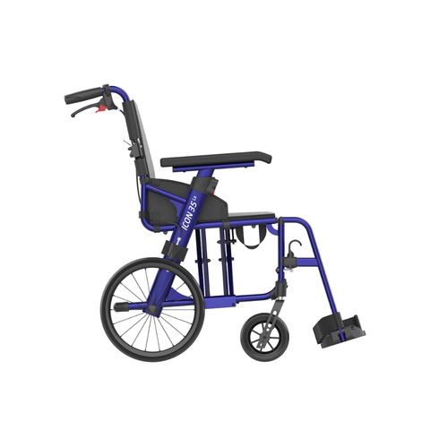 Icon 35 LX Transit Wheelchair Blue