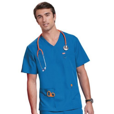 Royal Blue Unisex Scrub Top