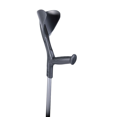 Single Adjustable Crutch - Black