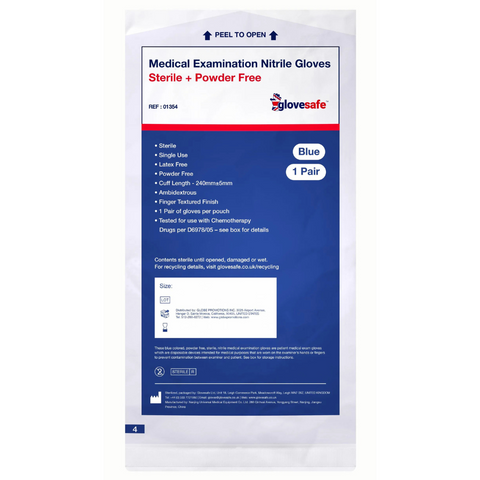 Sterile Nitrile Gloves - Powderfree 50 Pack