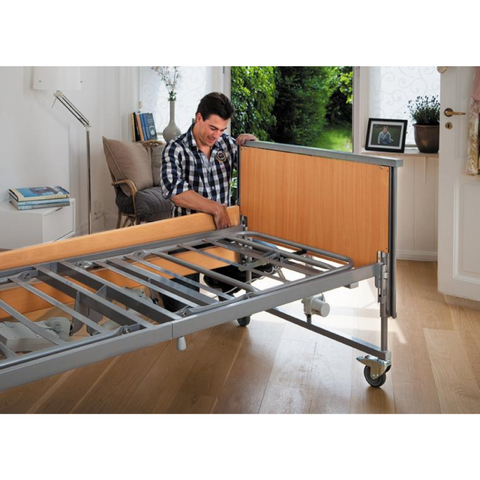 Bed ends with double height positioning feature demonstrated.