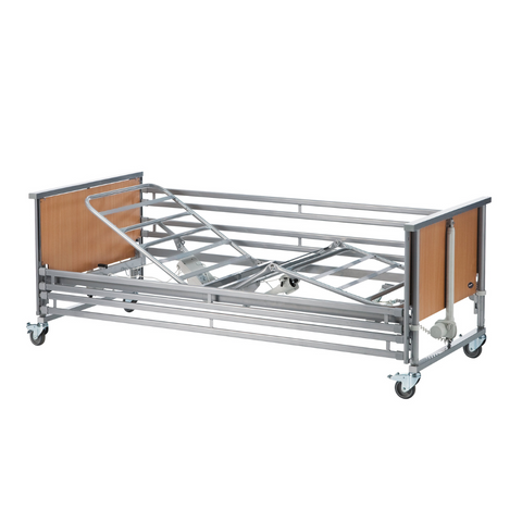 Medley Ergo Select bed with side rails attached, in a homely care environment.