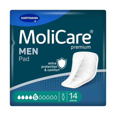 MoliCare Premium Pads for Men - 5 Drops 14 Pack