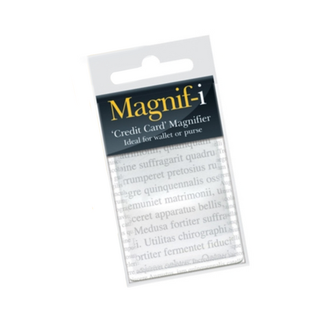 Credit card magnifer
