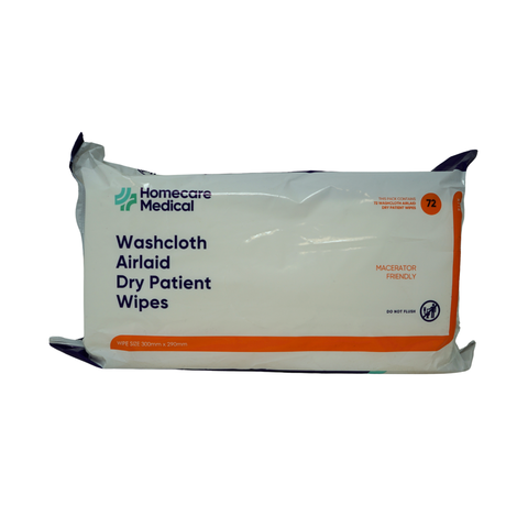 Homecare Washcloth Wipes 72 Pack
