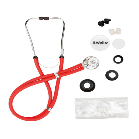 The B.Well WS-2 Stethoscope combines excellent acoustics, a durable PVC Y-tube, and soft ear tips to ensure a reliable and comfortable tool for healthcare professionals.