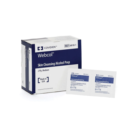 Webcol Alcohol Pre-Injection Wipes - Box of 200